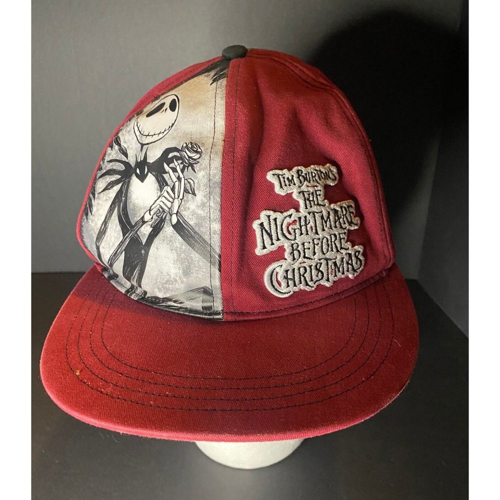 Nightmare Before Christmas Jack Skellington Hat Red Adjustable Cap Disney Parks